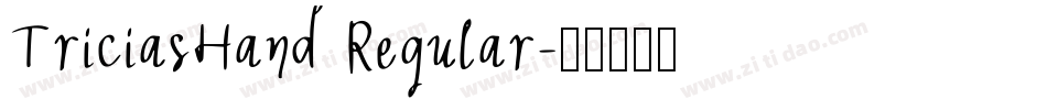 TriciasHand Regular字体转换